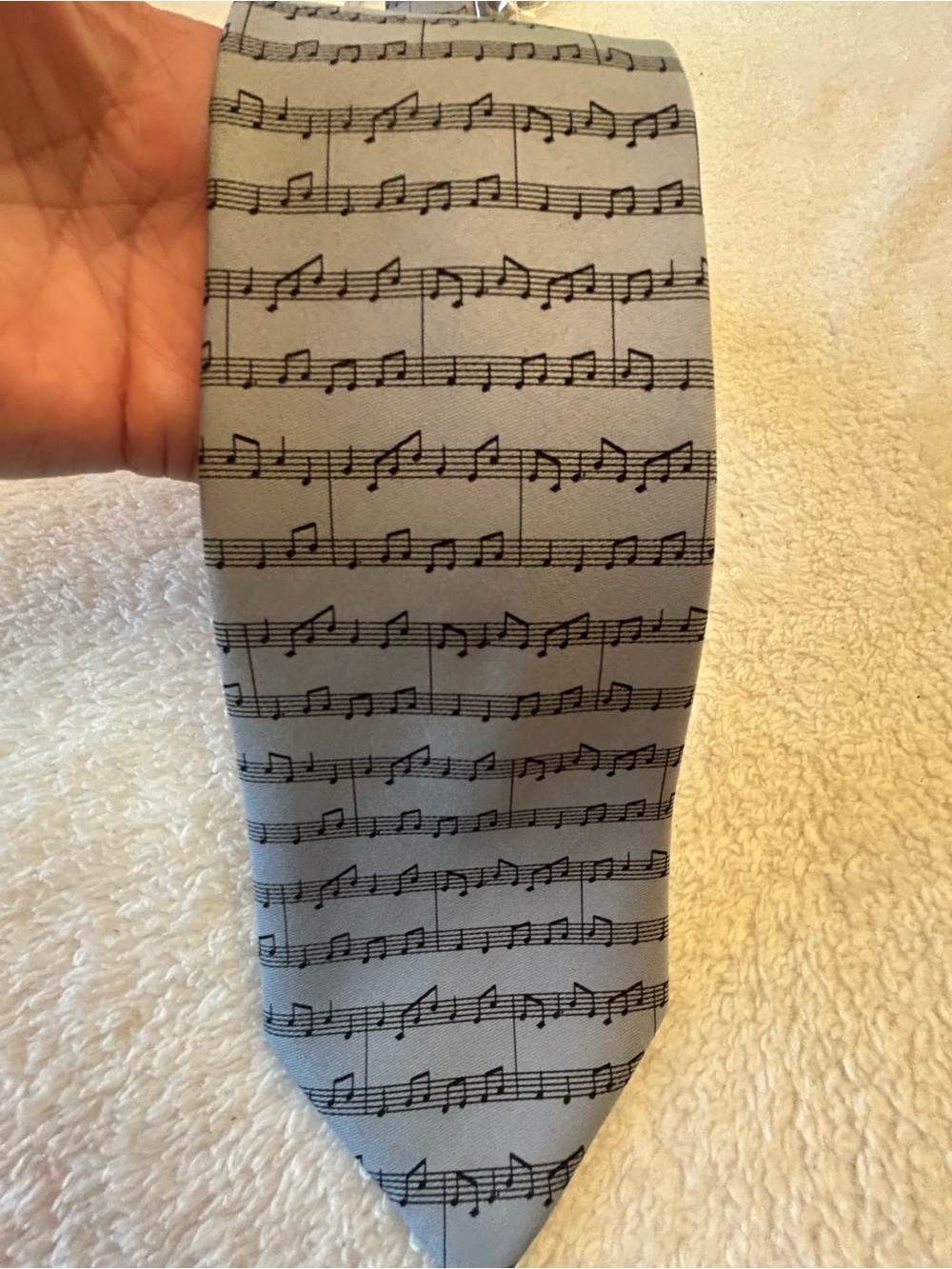 🎁3 for $30 - Gray Musical Notes Tie